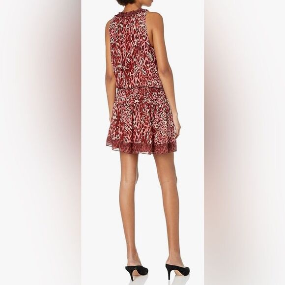 Ramy Brook Women's Red Leopard Print Winsten Mini Dress - Picture 2 of 8